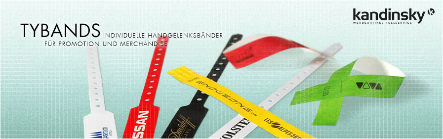 Tybands – Individuelle Handgelenksbänder zur Einlasskontrolle als Werbeartikel von Kandinsky